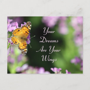 Dreams & Wings Butterfly Photography Postcard