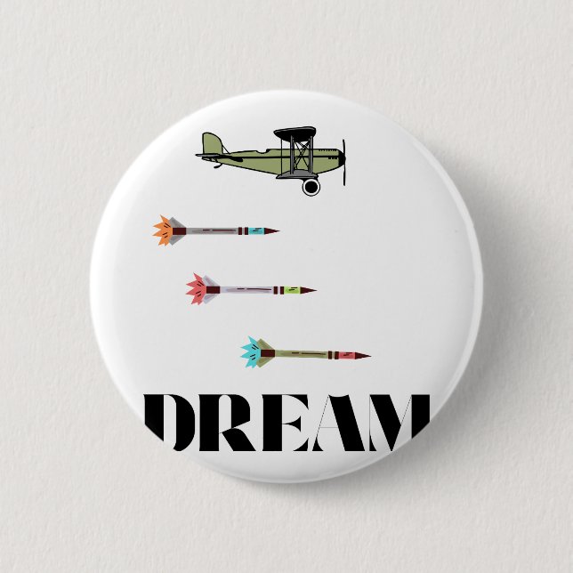 Dreams with Wings 6 Cm Round Badge (Front)