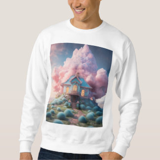 "Dreamscape Cliffside: Crystal and Pastel Fantasy" Sweatshirt