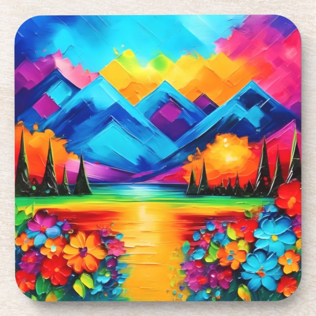 Dreamscape Horizon Painting Coaster (Front)