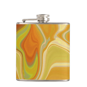 Dreamscape in Gold Hip Flask