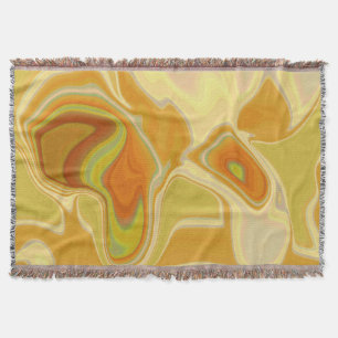 Dreamscape in Gold Throw Blanket