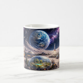 Dreamscape Lunar City – Whimsical Moon Life  Coffee Mug