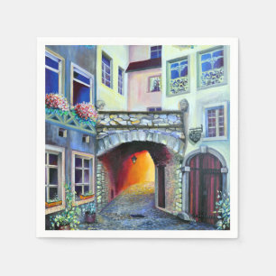Dreamscape Luxembourg bohemian city Napkin