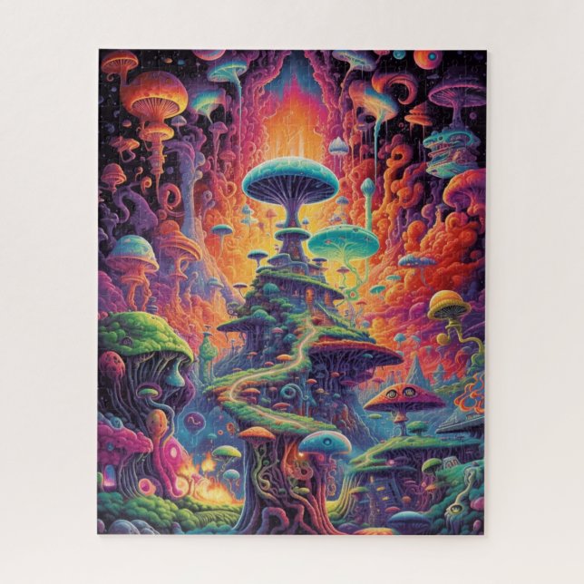 Dreamscape Odyssey: A Psychedelic Sci-Fi Adventure Jigsaw Puzzle (Vertical)