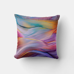 "Dreamscape Waves" Contemporary Abstract Art       Cushion