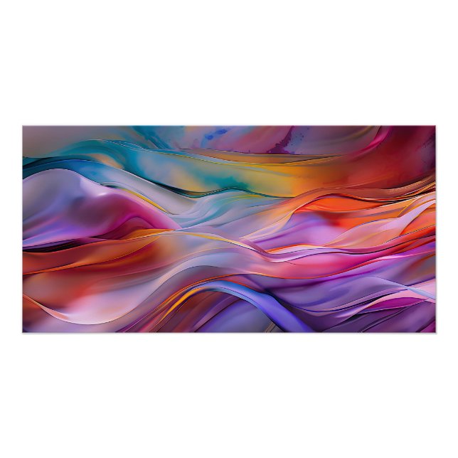 "Dreamscape Waves" Contemporary Abstract Art       Poster (Front)