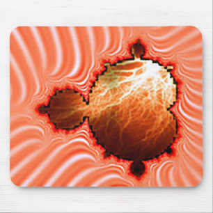 Dreamsicle Mandelbrot With Lightning Bolts Mouse Mat