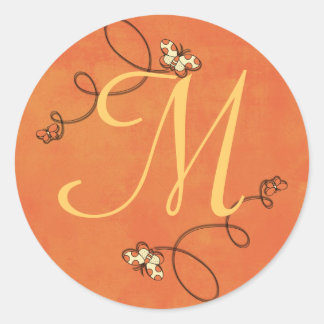 Dreamsicle Notion Background Classic Round Sticker