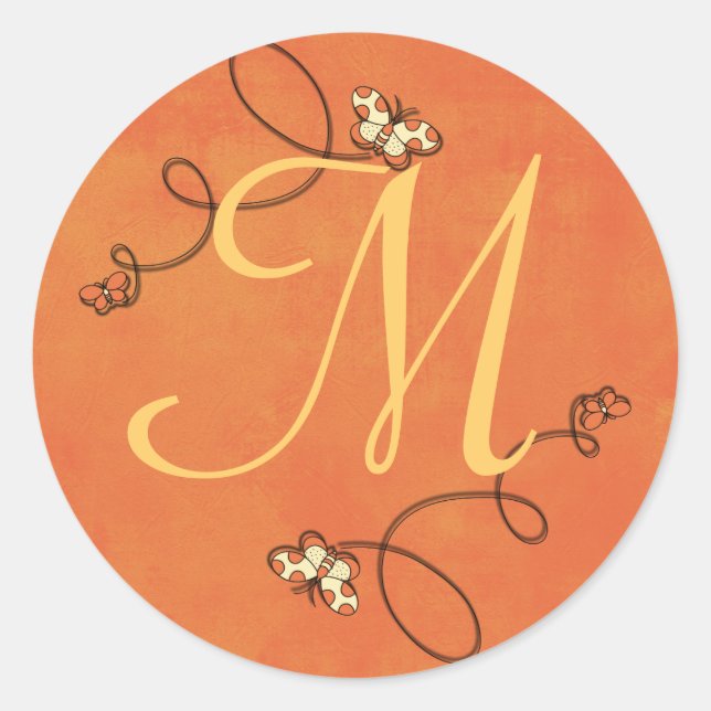 Dreamsicle Notion Background Classic Round Sticker (Front)