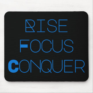 Dreamtech_Inc: Rise, Focus, Conquer Desk Mats Mouse Mat