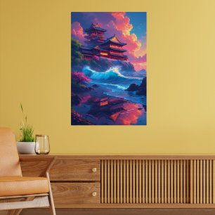 Dreamwave Pagoda by the Sea Poster