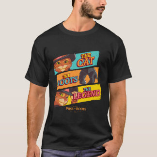 DreamWorks Puss In Boots The Last Wish Logo Panels T-Shirt