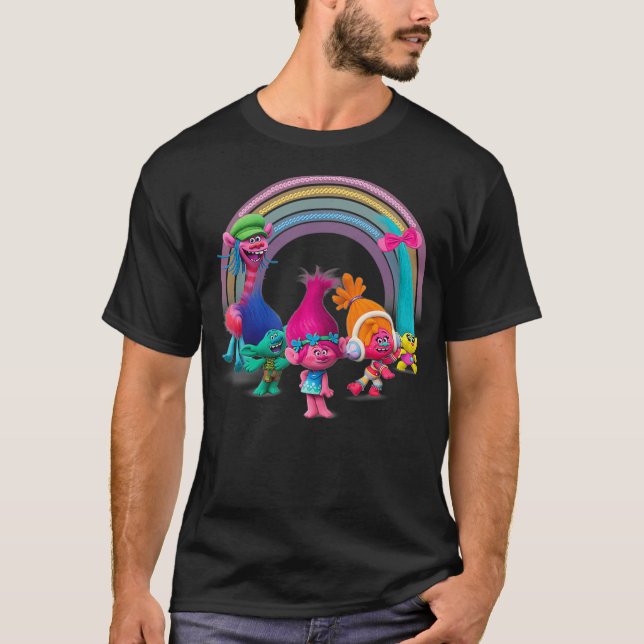 DreamWorks Trolls Rainbow Party T-Shirt (Front)