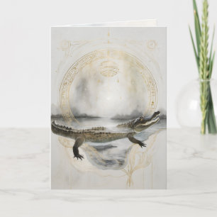 Dreamwoven Guardian Alligator Greeting Card