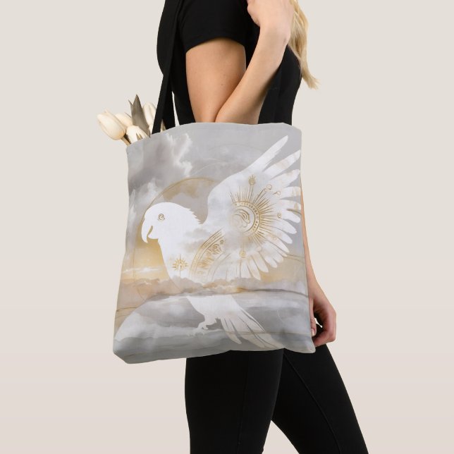 Dreamwoven Guardian Parrot Tote Bag (Close Up)