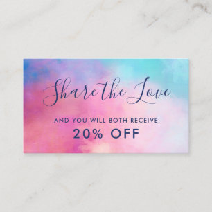 Dreamy Abstract Pastels Referral Card