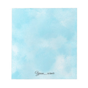 Dreamy Aesthetic Stationer l Blue Sky & Stars Notepad
