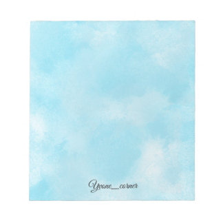 Dreamy Aesthetic Stationer l Blue Sky & Stars Notepad
