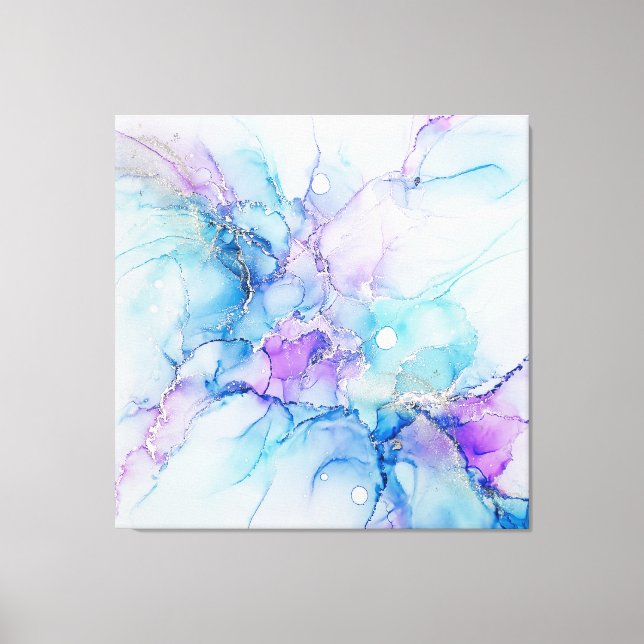 Dreamy Alcohol Ink Canvas Art (Front)