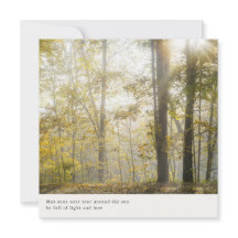 Dreamy and soft forest nature aesthetic, greeting