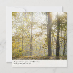 Dreamy and soft forest nature aesthetic, greeting card
