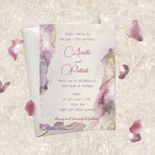 Dreamy Aquarella Wedding Invitation