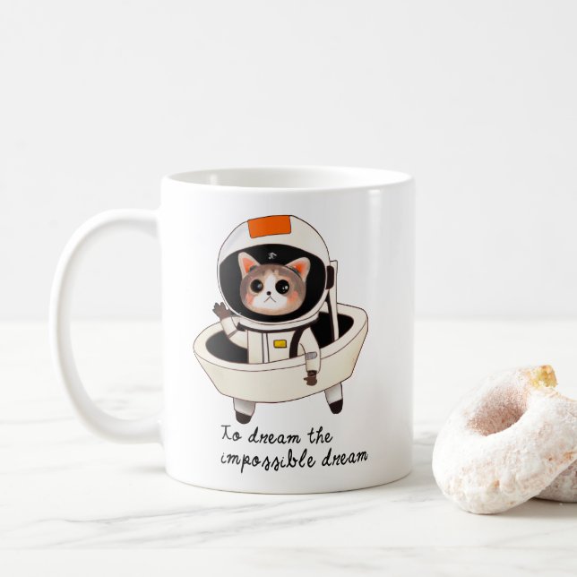 Dreamy astrocat coffee mug (With Donut)