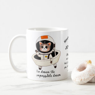 Dreamy astrocat custom coffee mug