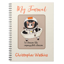 Dreamy astrocat custom notebook