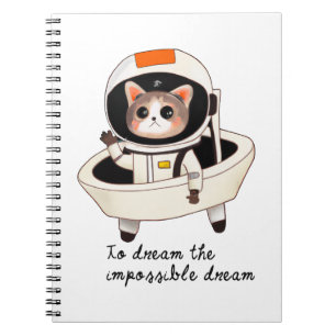 Dreamy astrocat notebook