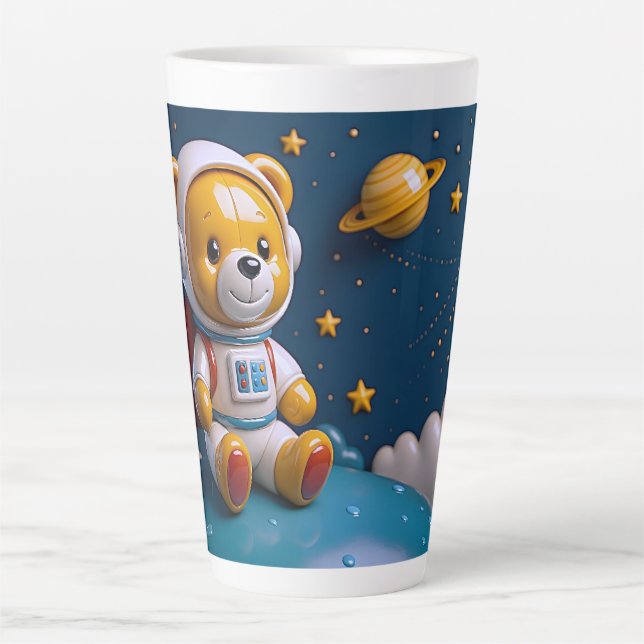 Dreamy Astronaut Teddy Latte Mug (Front)