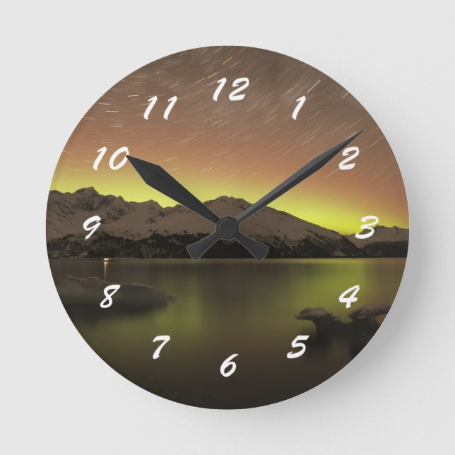 Dreamy Aurora Round Clock (Front)