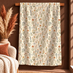Dreamy Autumn Dusty Green Terracotta Blanket Desig