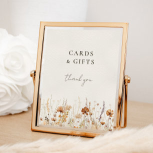 Dreamy Autumn Wildflower Cards and Gifts Sign
