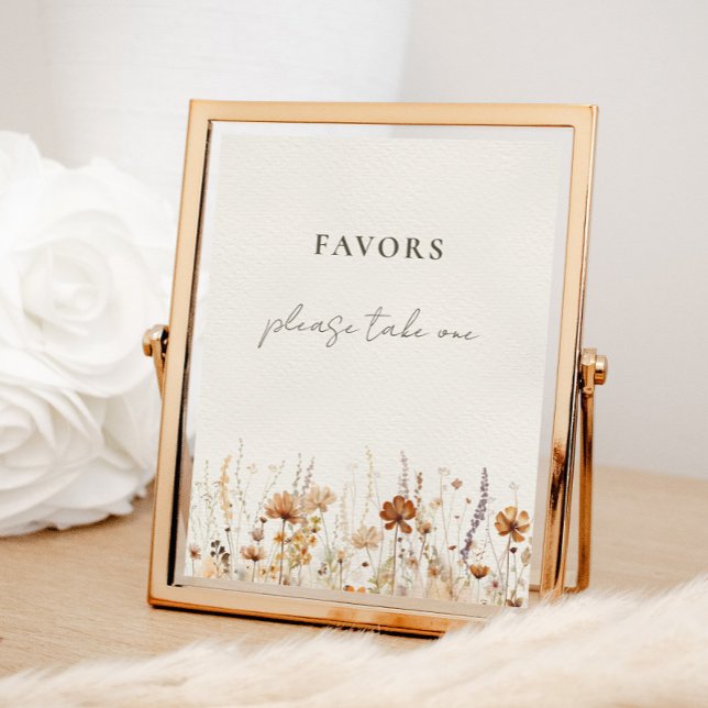 Dreamy Autumn Wildflower Favours Sign (Creator Uploaded)