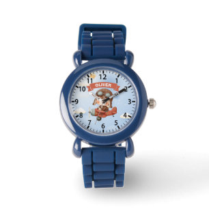 Dreamy Baby Aviator in Red Aeroplane Watch