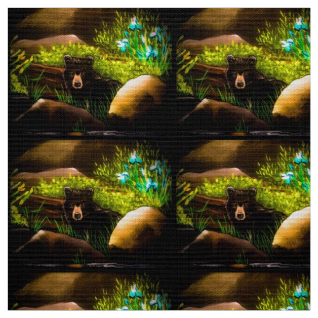 Dreamy Baby Stream Bear Fabric (Swatch)