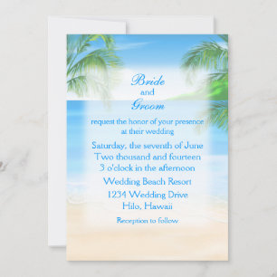 Dreamy Beach Wedding Invitation