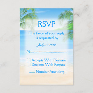 Dreamy Beach Wedding RSVP Card