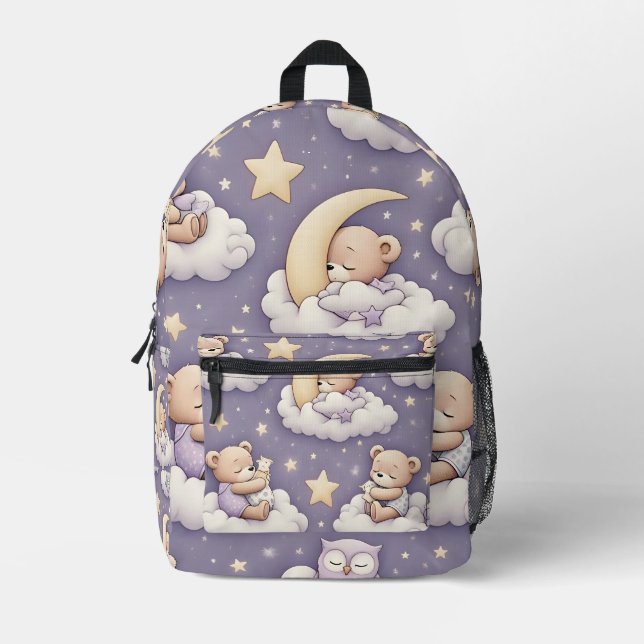 Dreamy Bearland Printed Backpack (Front)