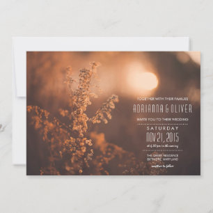 Dreamy Beautiful Flowers   Sun   Wedding Invitation