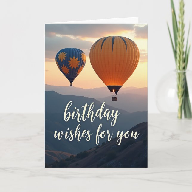 Dreamy Birthday Balloon Glow Card (Front)