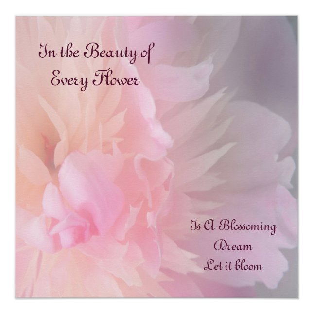 Dreamy Blooming Floral Poster (Front)