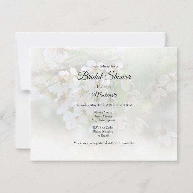 Dreamy Blossoms Invitation (Front)