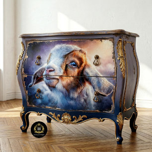 Dreamy Blue-Eyed Baby Goat Portrait Tissue Paper