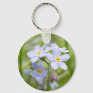 Dreamy Blue Forget Me Nots Key Ring