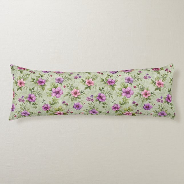 Dreamy Blue Heart Pattern Body Pillow (Front)