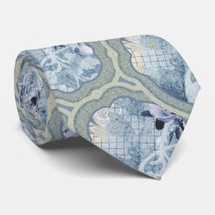 Dreamy Blue Medallion Tie