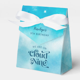 Dreamy Blue Sky Cloud Nine 9th Birthday Favour Box